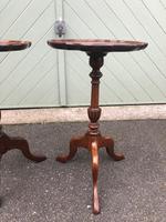Pair of Walnut Leather Top Tripod Wine Tables (3 of 8) Pair of Walnut Leather Top Tripod Wine Tables (3 of 8)