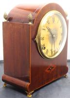 Antique Mahogany Inlaid Ormolu Finials 8 Day Striking Mantle Clock (7 of 10) Antique Mahogany Inlaid Ormolu Finials 8 Day Striking Mantle Clock (7 of 10)