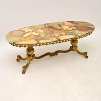 Antique French Style Brass & Onyx Coffee Table (2 of 9) Antique French Style Brass & Onyx Coffee Table (2 of 9)