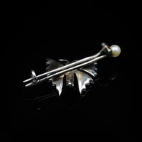 Antique Paste and Pearl Sterling Silver Butterfly Insect Brooch Pin (7 of 10) Antique Paste and Pearl Sterling Silver Butterfly Insect Brooch Pin (7 of 10)