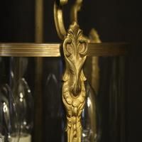 French Gilded Convex Triple Light Antique Hall Lantern (8 of 10) French Gilded Convex Triple Light Antique Hall Lantern (8 of 10)