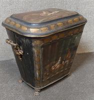 19th Century Toleware Coal Bin (2 of 10) 19th Century Toleware Coal Bin (2 of 10)