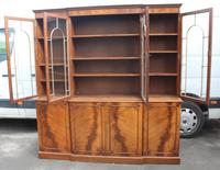 1960s Large Mahogany 4 Door Breakfront Bookcase with Glazed Top (3 of 6) 1960s Large Mahogany 4 Door Breakfront Bookcase with Glazed Top (3 of 6)