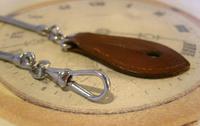 Vintage Pocket Watch Chain 1970s Long Chrome Snake Link With Leather Button Fob (6 of 11) Vintage Pocket Watch Chain 1970s Long Chrome Snake Link With Leather Button Fob (6 of 11)