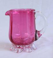 Antique Cranberry Glass Jug (2 of 6) Antique Cranberry Glass Jug (2 of 6)