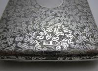Quality Victorian 1894 Solid Sterling Silver & Leather Aide Memoire Card Note Stamp Case Purse Wallet. English Hallmarked (5 of 12) Quality Victorian 1894 Solid Sterling Silver & Leather Aide Memoire Card Note Stamp Case Purse Wallet. English Hallmarked (5 of 12)