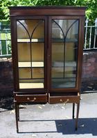 1920s Mahogany 2 Door Glass China Cabinet with Drawers (3 of 5) 1920s Mahogany 2 Door Glass China Cabinet with Drawers (3 of 5)