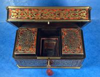 Victorian French Tortoiseshell Twin Canister Tea Caddy (11 of 17) Victorian French Tortoiseshell Twin Canister Tea Caddy (11 of 17)