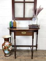 Antique Oak Demi-lune Console Table (12 of 14) Antique Oak Demi-lune Console Table (12 of 14)