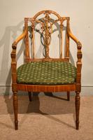 19th Century Carved Armchair in Satin Birch & Satinwood (3 of 7) 19th Century Carved Armchair in Satin Birch & Satinwood (3 of 7)
