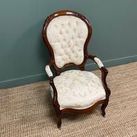 Stunning Mahogany Upholstered Antique Armchair (4 of 7) Stunning Mahogany Upholstered Antique Armchair (4 of 7)