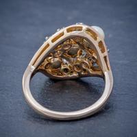 Antique Edwardian Pearl Diamond Cluster Ring 18ct Gold c.1910 (2 of 6) Antique Edwardian Pearl Diamond Cluster Ring 18ct Gold c.1910 (2 of 6)