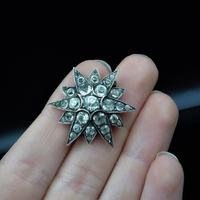 Antique Victorian Old Cut Paste Sterling Silver Star Brooch Pin (5 of 8) Antique Victorian Old Cut Paste Sterling Silver Star Brooch Pin (5 of 8)