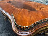 Antique Inlaid Rosewood & Polychrome Painted Coffee Table (4 of 9) Antique Inlaid Rosewood & Polychrome Painted Coffee Table (4 of 9)