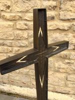 French Bronze Altar Cross Crucifix on Slate Stone Base (6 of 9) French Bronze Altar Cross Crucifix on Slate Stone Base (6 of 9)