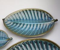 A Retro Set 4X Novelty Studio Pottery Leaf Plates Surrey Ceramics 1960's (6 of 11) A Retro Set 4X Novelty Studio Pottery Leaf Plates Surrey Ceramics 1960's (6 of 11)