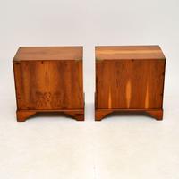 Pair of Antique Military Campaign Yew Wood Bedside Chests (7 of 9) Pair of Antique Military Campaign Yew Wood Bedside Chests (7 of 9)
