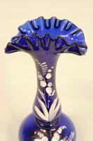 Antique Bristol Blue Glass Vase (2 of 6) Antique Bristol Blue Glass Vase (2 of 6)