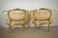 Pair of 19th Century French Gilt Louis XVI Style Armchairs (19 of 19) Pair of 19th Century French Gilt Louis XVI Style Armchairs (19 of 19)