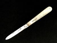 Silver and Mother of Pearl Handle Fruit Knife. (2 of 4) Silver and Mother of Pearl Handle Fruit Knife. (2 of 4)