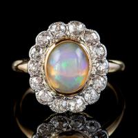 Antique Edwardian Opal Diamond Ring 18ct Gold Platinum 1.80ct Opal Circa 1910 (7 of 7) Antique Edwardian Opal Diamond Ring 18ct Gold Platinum 1.80ct Opal Circa 1910 (7 of 7)