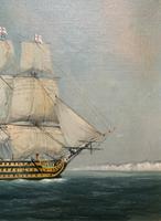 Original Seascape Oil Painting of 18th Century HMS Victory Docked White Cliffs Of Dover (4 of 11) Original Seascape Oil Painting of 18th Century HMS Victory Docked White Cliffs Of Dover (4 of 11)