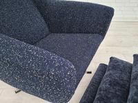 Danish Swivel Armchair with Stool, Completely Renovated-reupholstered, Furniture Wool, Retro Velor, 70s (17 of 17) Danish Swivel Armchair with Stool, Completely Renovated-reupholstered, Furniture Wool, Retro Velor, 70s (17 of 17)
