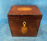 18th Century Harewood Inlaid Single Mahogany Tea Caddy (5 of 18) 18th Century Harewood Inlaid Single Mahogany Tea Caddy (5 of 18)