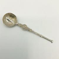 Small Art Deco Sterling Silver Salt Spoon