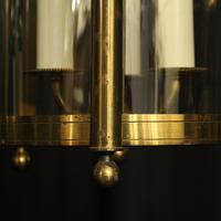 French Gilded Pair of Convex Triple Light Lanterns c.1930 (8 of 10) French Gilded Pair of Convex Triple Light Lanterns c.1930 (8 of 10)