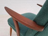Danish Armchair, completely renovated, wool, teak, 1960s (12 of 16) Danish Armchair, completely renovated, wool, teak, 1960s (12 of 16)