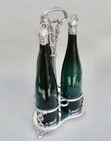 Fabulous Set of 3 Victorian Silver Mounted Bristol Green Glass Decanter By Henry Wilkinson & Co, Birmingham 1839 - in Original Silver Plated Stand (12 of 12) Fabulous Set of 3 Victorian Silver Mounted Bristol Green Glass Decanter By Henry Wilkinson & Co, Birmingham 1839 - in Original Silver Plated Stand (12 of 12)