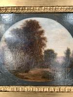 Antique Georgian landscape oil painting of cows in woods 2 of 2 (6 of 10) Antique Georgian landscape oil painting of cows in woods 2 of 2 (6 of 10)