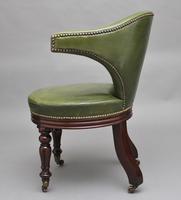 19th Century mahogany & green leather desk chair (2 of 11) 19th Century mahogany & green leather desk chair (2 of 11)