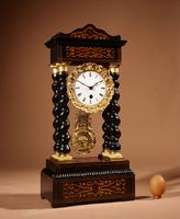 A Rare Original Antique Inlaid French Portico Clock Circa:1870 (1 of 9)