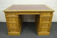 Antique Solid Oak Pedestal Desk (2 of 10) Antique Solid Oak Pedestal Desk (2 of 10)