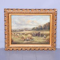 Oil Painting Harvest Time Near Liberton Midlothian