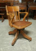 Antique Oak Swivel Office Chair (8 of 8) Antique Oak Swivel Office Chair (8 of 8)