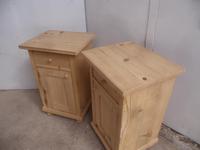 Lovely Pair of Plain Small Antique Pine Bedside Cabinets to wax / paint (2 of 7) Lovely Pair of Plain Small Antique Pine Bedside Cabinets to wax / paint (2 of 7)
