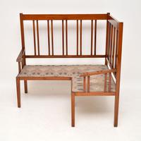 Antique Arts & Crafts Solid Walnut Corner Settee from Liberty of London (2 of 12) Antique Arts & Crafts Solid Walnut Corner Settee from Liberty of London (2 of 12)
