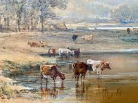 H Earp Senior - Set of Three Watercolours of cattle c1890 (7 of 7) H Earp Senior - Set of Three Watercolours of cattle c1890 (7 of 7)