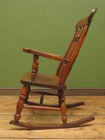 Antique Country Oak Rocking Chair with Nicely Aged Patina (6 of 14) Antique Country Oak Rocking Chair with Nicely Aged Patina (6 of 14)