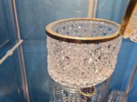 Antique Bohemian Cut to Clear Glass Crystal Box with Gilded Metal Mount (7 of 9) Antique Bohemian Cut to Clear Glass Crystal Box with Gilded Metal Mount (7 of 9)