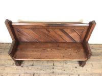 Antique Pitch Pine Church Pew with Enamel Number 37 (M-1639) (3 of 12) Antique Pitch Pine Church Pew with Enamel Number 37 (M-1639) (3 of 12)