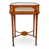 Antique Edwardian Satinwood & Painted Bijouterie Display Table