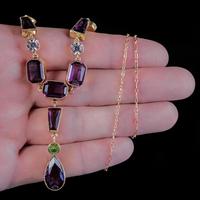 Art Deco Suffragette Paste Lavaliere Necklace Silver 18ct Gold Gilt Circa 1920 (2 of 5) Art Deco Suffragette Paste Lavaliere Necklace Silver 18ct Gold Gilt Circa 1920 (2 of 5)
