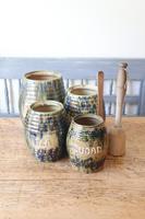 Scottish Pottery Slipware Barrel Storage Jars x4 (28 of 35) Scottish Pottery Slipware Barrel Storage Jars x4 (28 of 35)