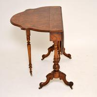 Antique Burr Walnut Drop Leaf Sutherland Table (4 of 12) Antique Burr Walnut Drop Leaf Sutherland Table (4 of 12)