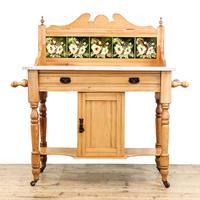 Antique Pine Washstand with Marble Top