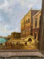 20th Century Oil On Canvas Venitian Scene (3 of 6) 20th Century Oil On Canvas Venitian Scene (3 of 6)